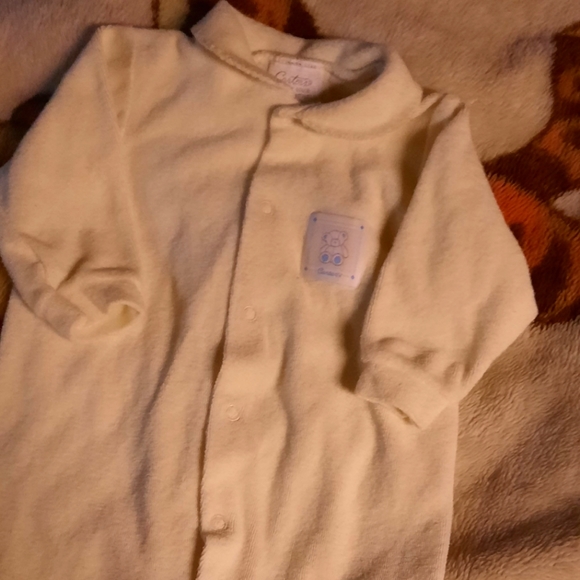 🍀3/15 Vintage 80s Yellow Footie sleeper - Picture 5 of 9